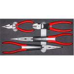 Knipex 00 20 01 V16. Pliers set "KFZ" in foam tray, 4 pieces