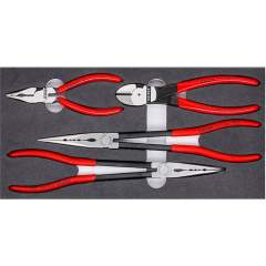 Knipex 00 20 01 V16. Pliers set "KFZ" in foam tray, 4 pieces