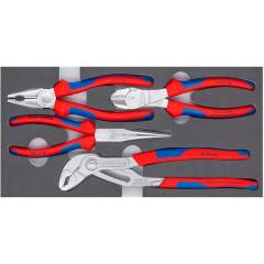 Knipex 00 20 01 V17. Pliers set "Basic Chrome" in foam tray, 4 pieces