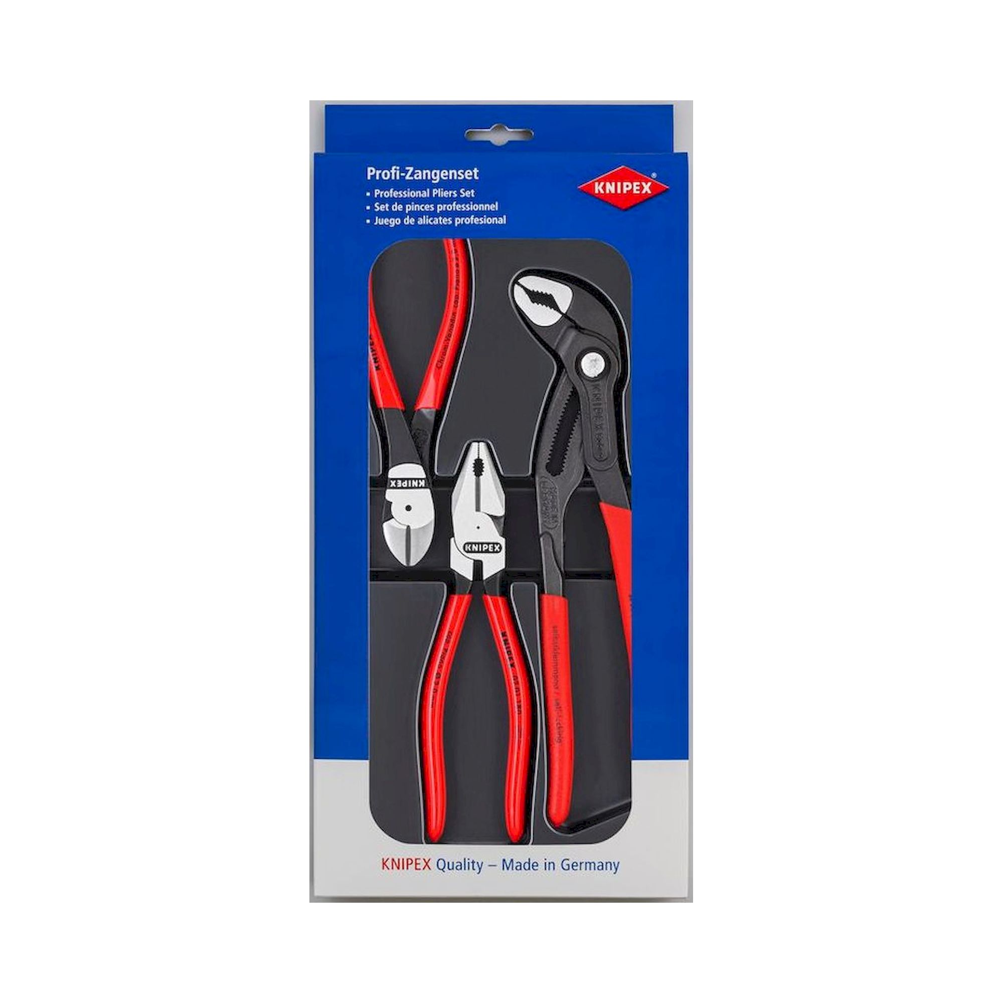 Knipex 00 20 10. Werkzeug-Set "Kraftpaket", 3-teilig
