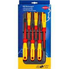 Knipex 00 20 12 V03. VDE screwdriver package Phillips / Pozidriv, 6 pieces