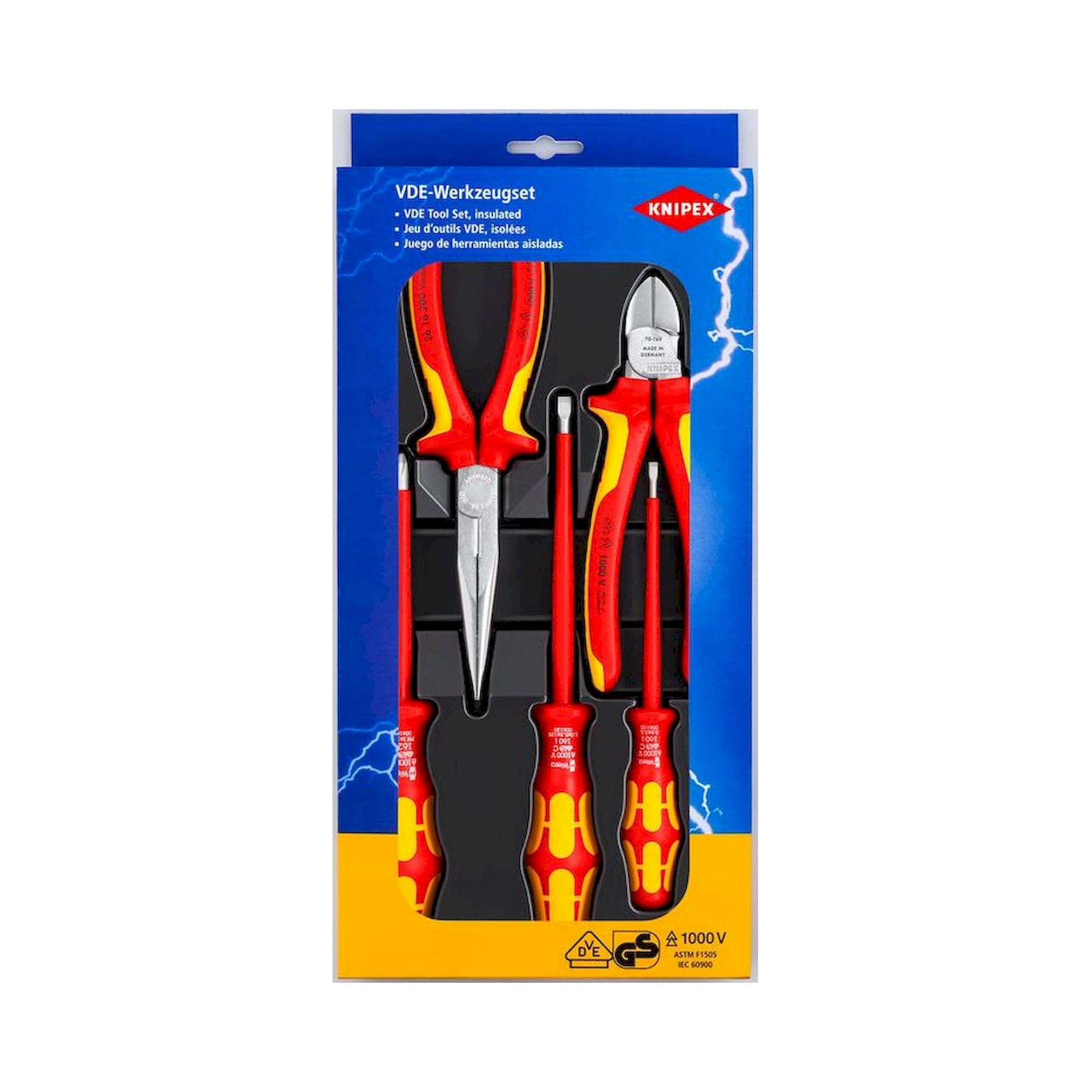 Knipex 00 20 13. Tool set "VDE tool set", 5 pieces