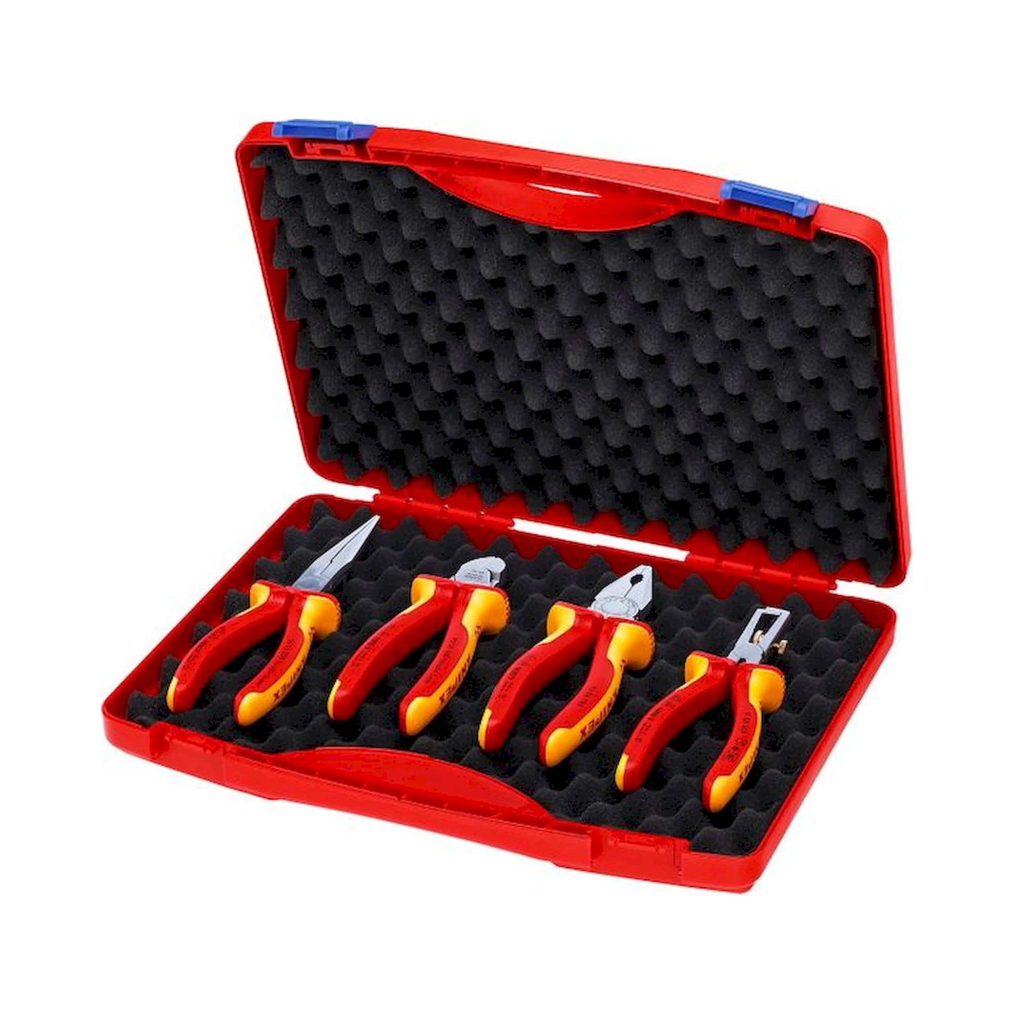 Knipex 00 20 15. Werkzeug-Box "RED" Elektro Set 1, 4-teilig