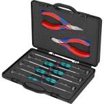 Knipex 00 20 18. Electronics pliers set "Electronics box", 8 pieces, with tools for working on electronic components