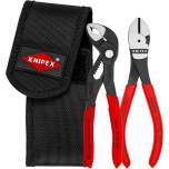 Knipex 00 20 72 V02. Mini pliers set in tool belt pouch, 2 pieces