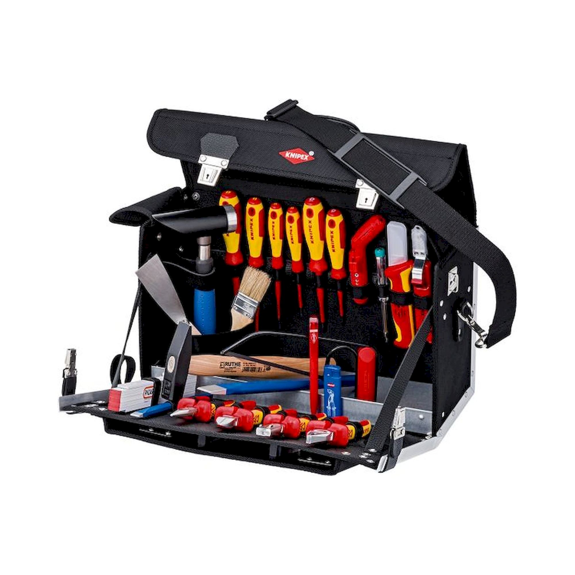 Knipex 00 21 02 EL. Werkzeugtasche "Classic" Elektro, 23-teilig