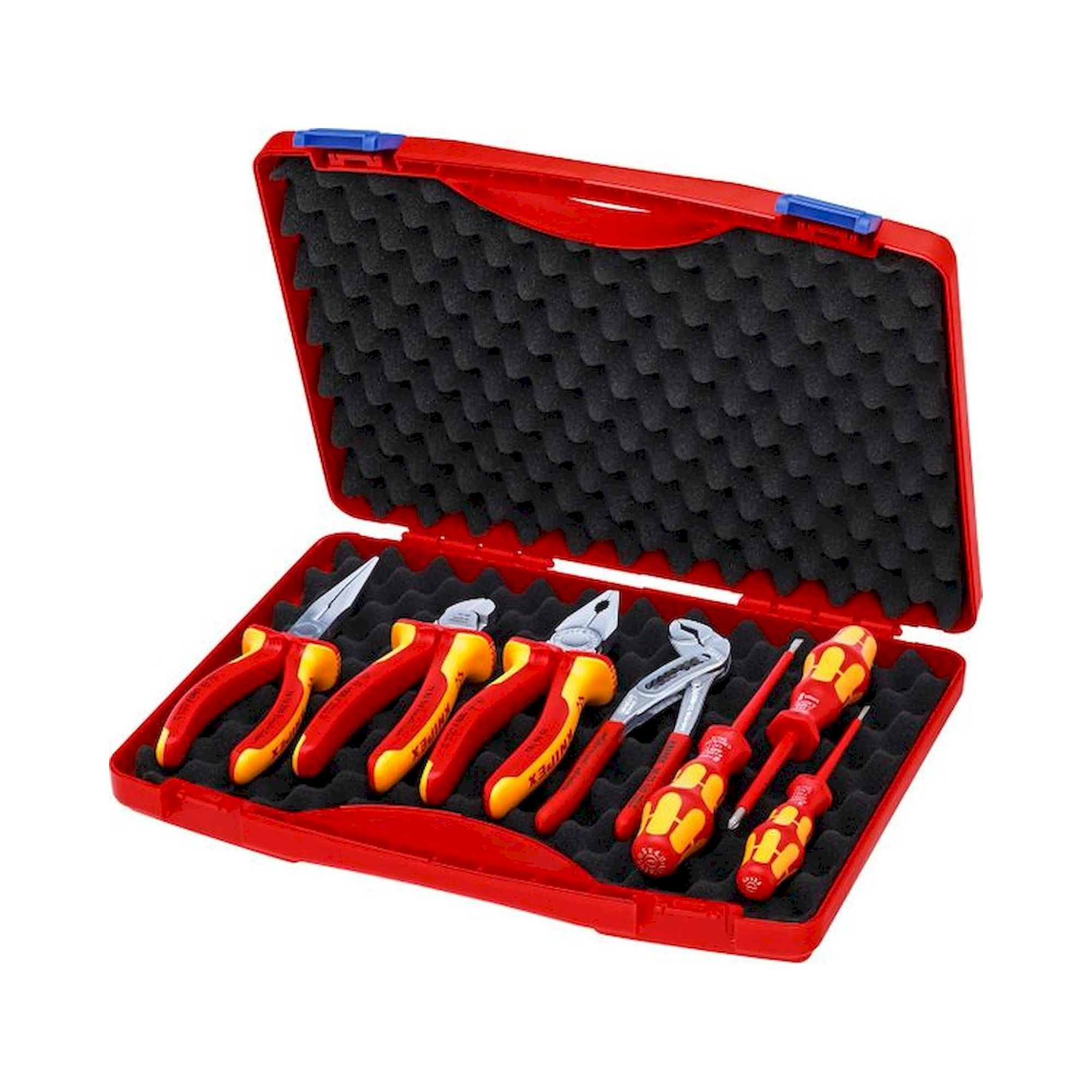 Knipex 00 21 15. Werkzeug-Box "RED" Elektro Set 2, 7-teilig