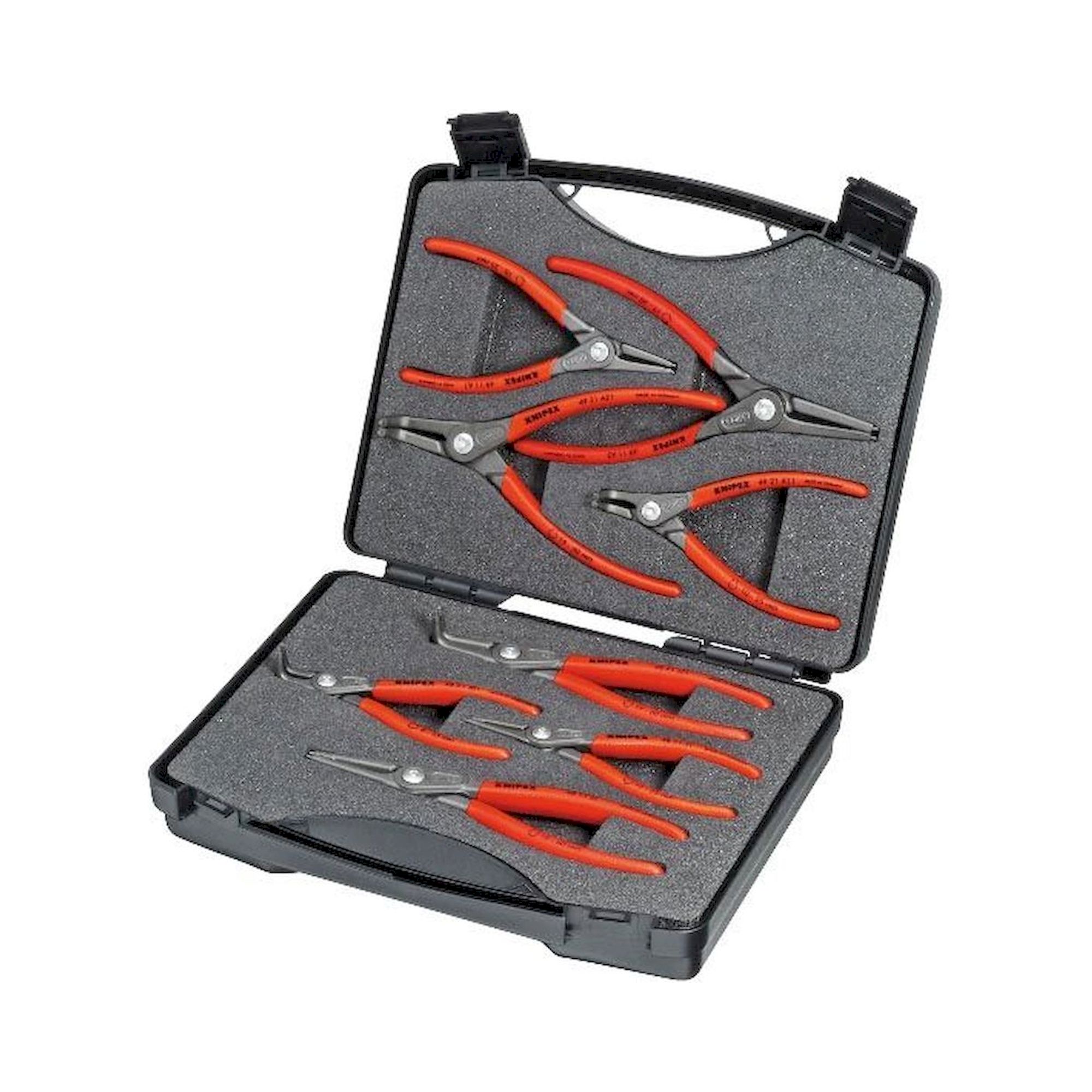 Knipex 00 21 25. Werkzeug-Box "SRZ" Sicherungsringzangen, 8-teilig