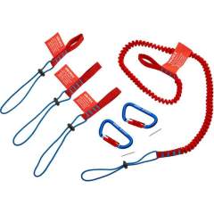 Knipex 00 50 04 T BK. Safety system set incl. safety line, adapter loops, material carabiner, 6 pieces