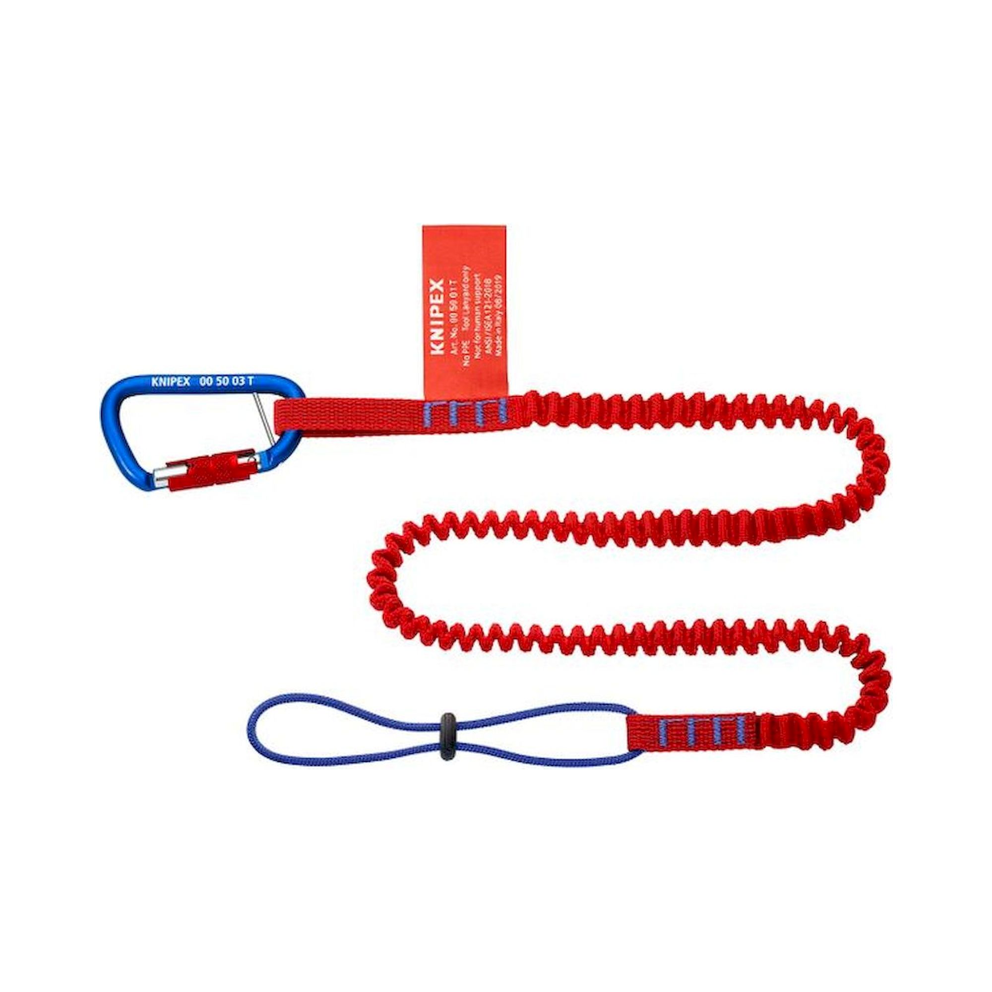 Knipex 00 50 05 T BK. Safety system set, safety line including material carabiner, up to 1.5 kg