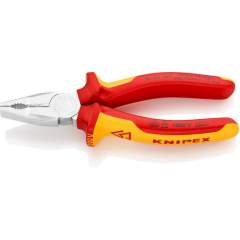 Knipex 01 06 160. Combination pliers chrome-vanadium, chrome-plated, insulated 160 mm