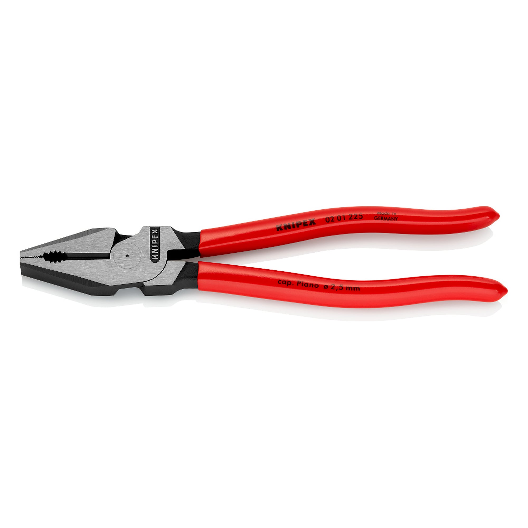 High leverage combination pliers, black atramentized, 35% less effort, 225 mm