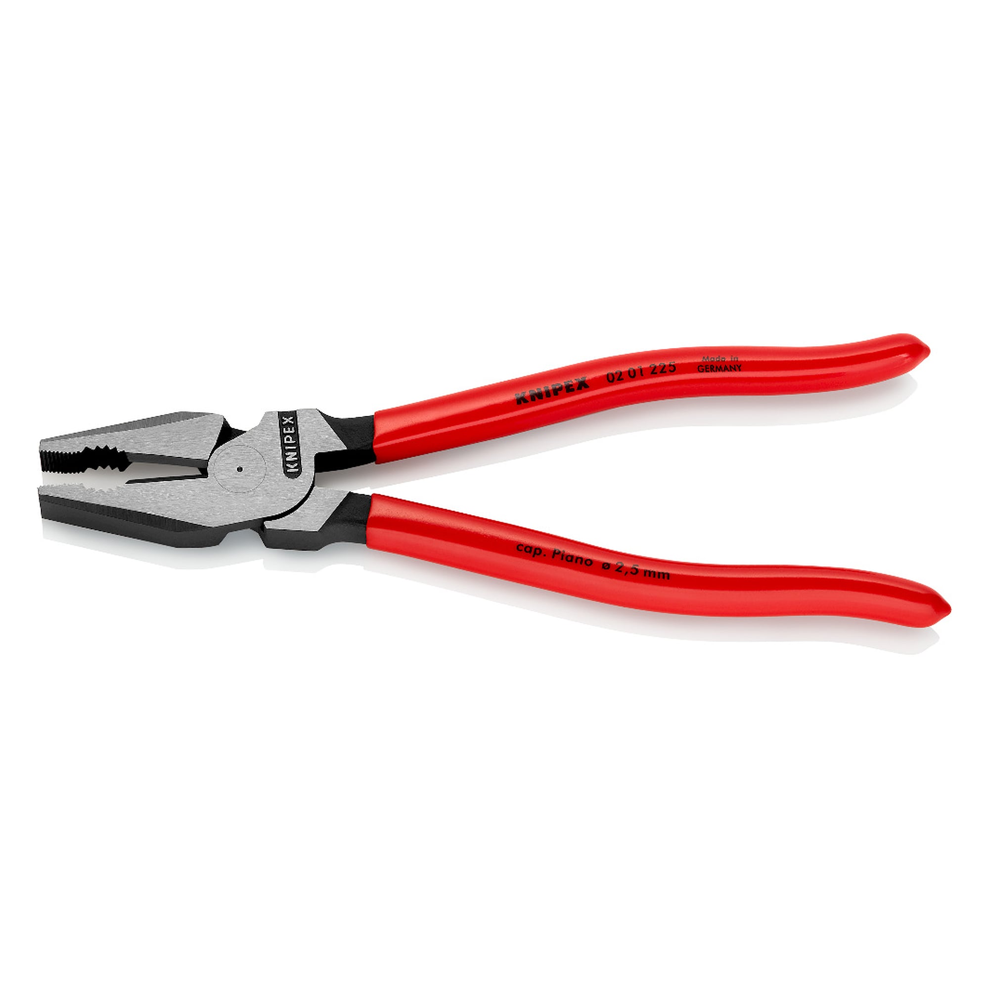 High leverage combination pliers, black atramentized, 35% less effort, 225 mm