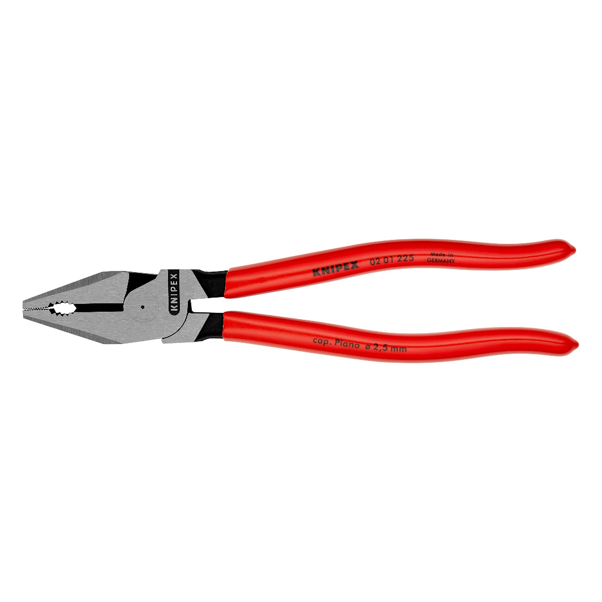 High leverage combination pliers, black atramentized, 35% less effort, 225 mm