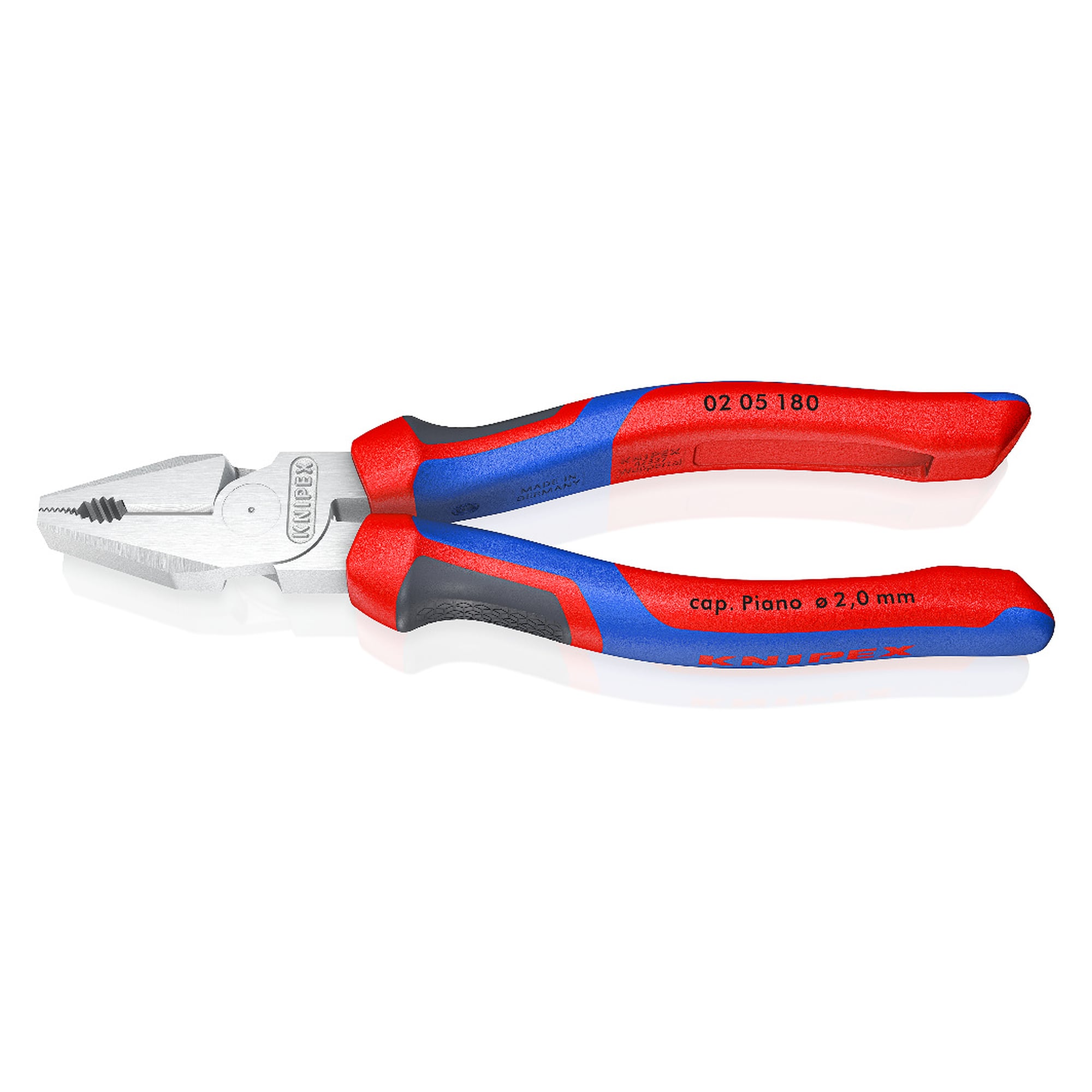 Pince universelle à forte démultiplication, chromée, 35 % d'effort en moins, 63 HRC, 180 mm