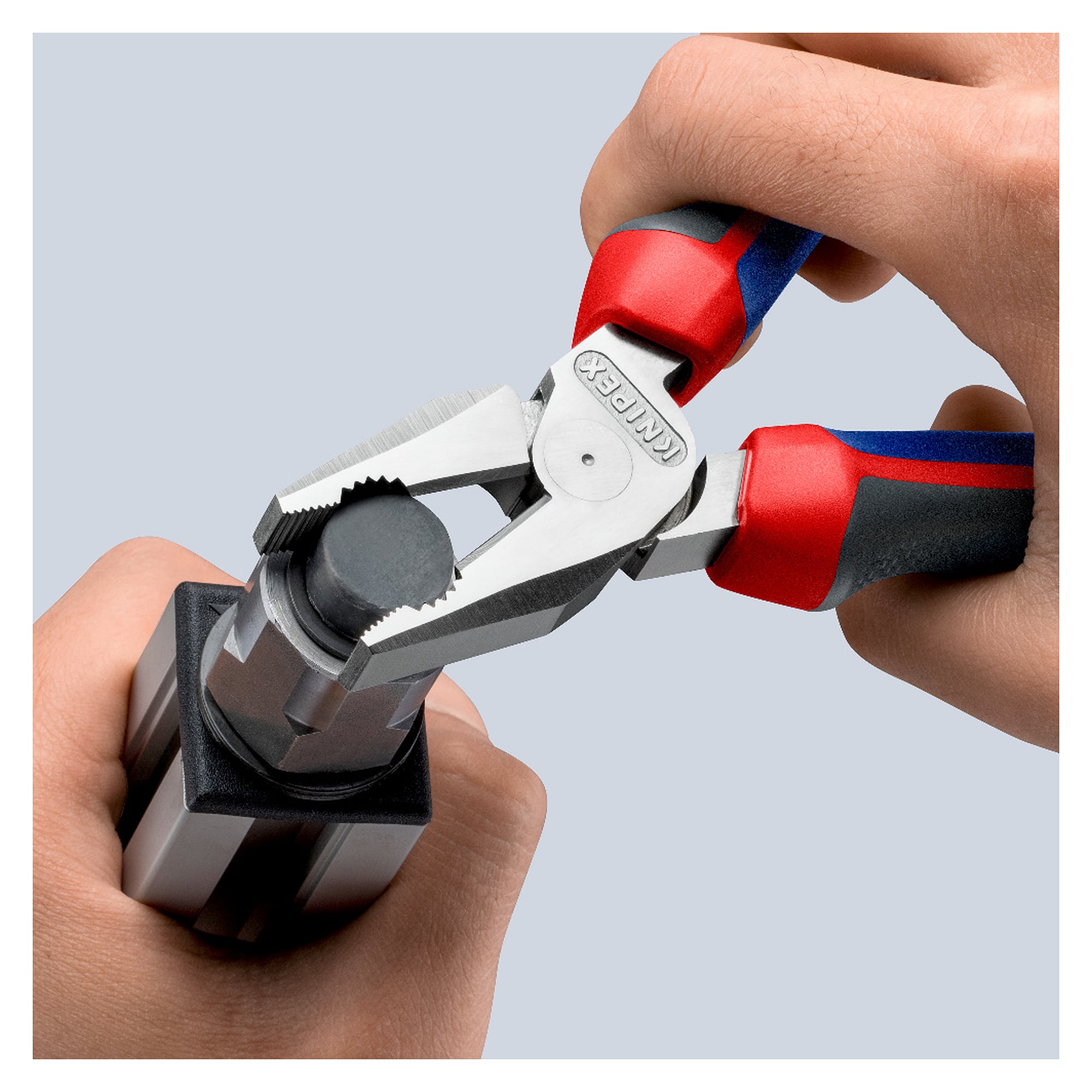 Pince universelle à forte démultiplication, chromée, 35 % d'effort en moins, 63 HRC, 180 mm