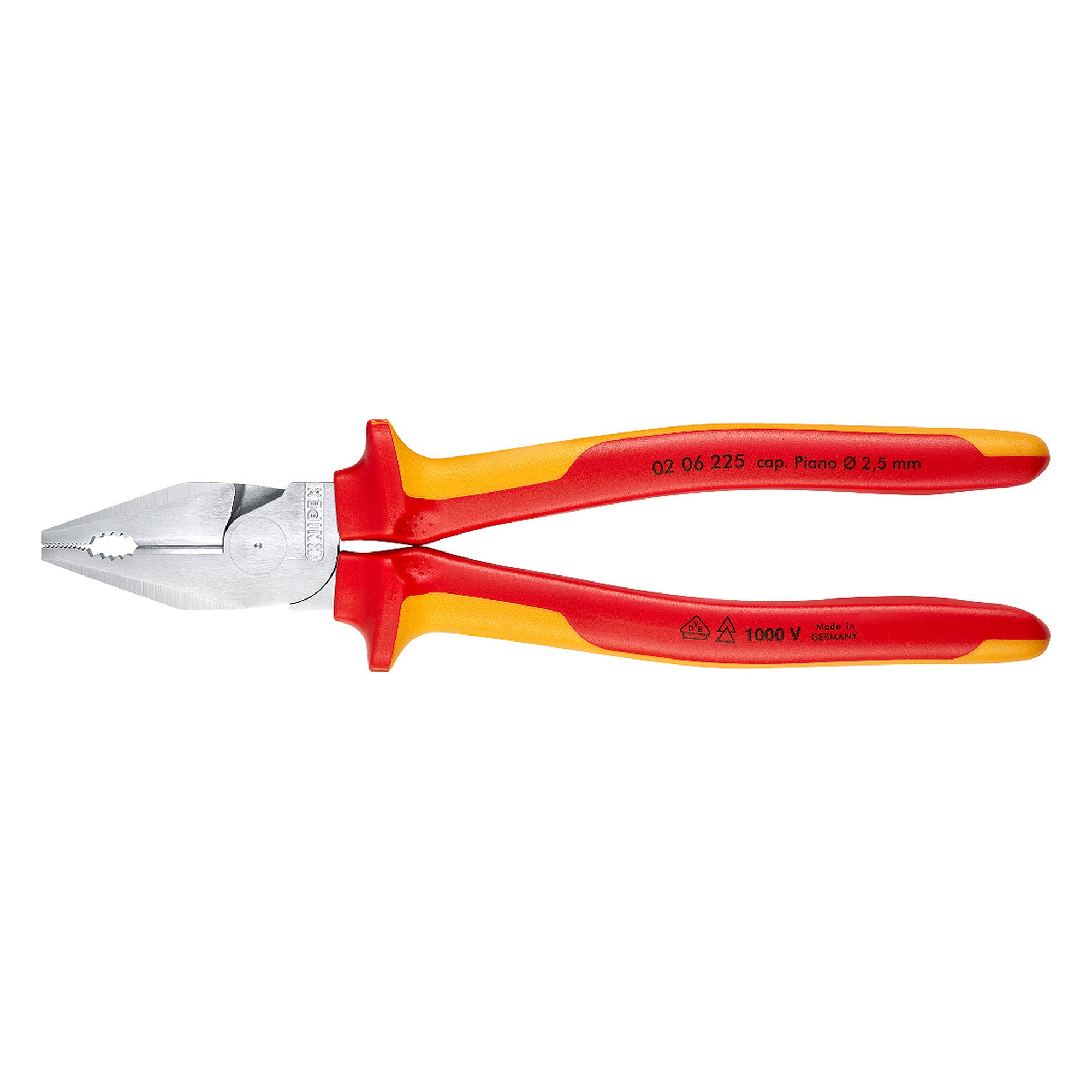 Pince universelle à forte démultiplication, isolée 1000 V, 35 % d'effort en moins, 63 HRC, 225 mm