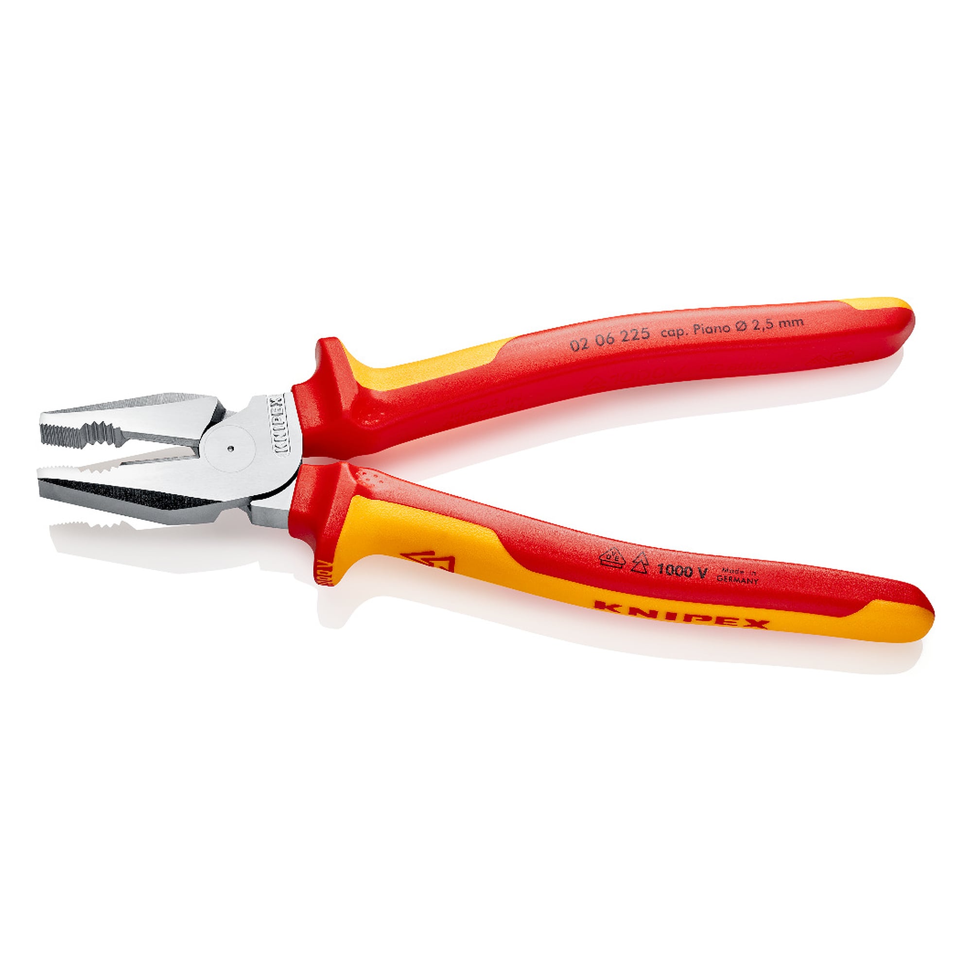 Pince universelle à forte démultiplication, isolée 1000 V, 35 % d'effort en moins, 63 HRC, 225 mm