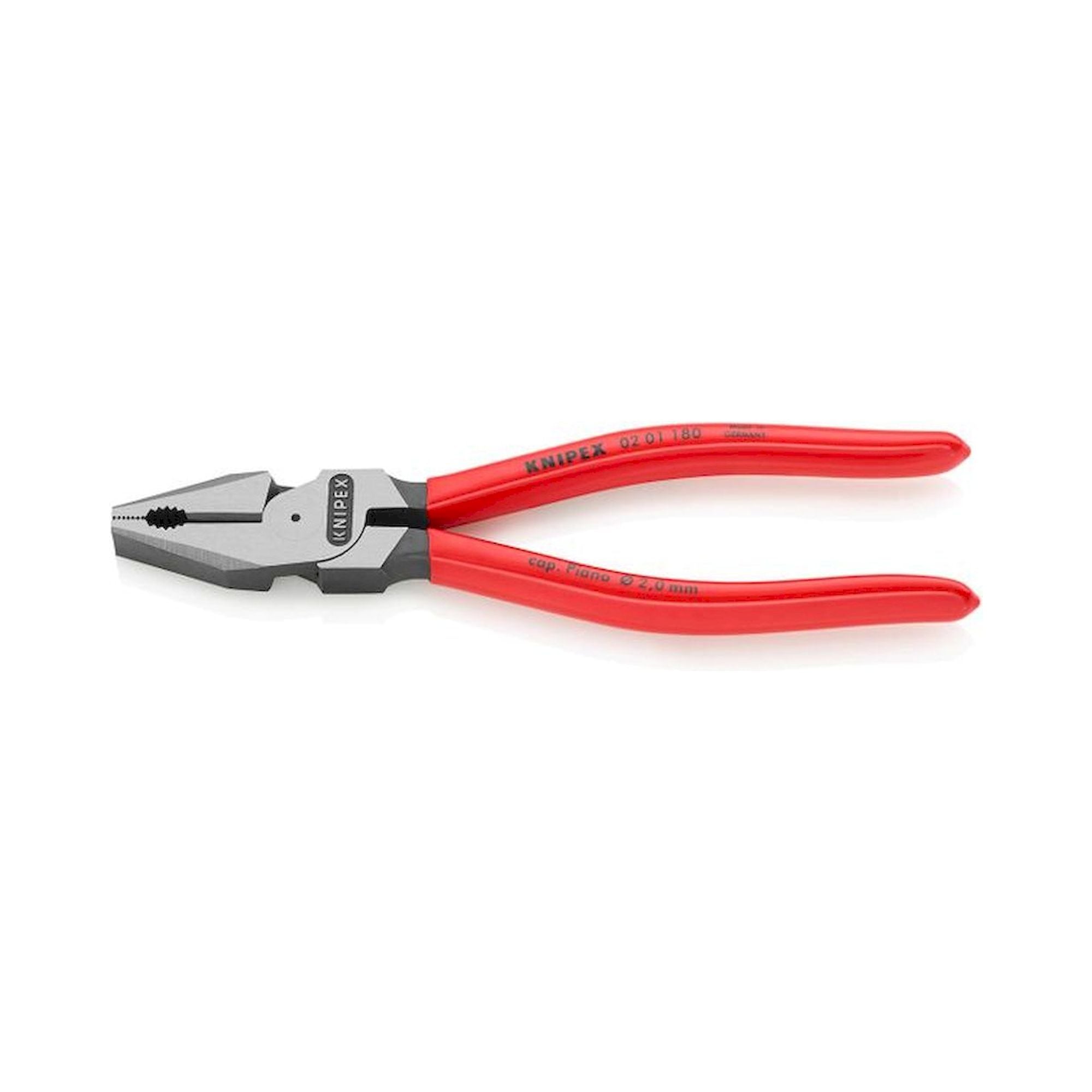 Knipex 02 01 180. Pince combinée chrome-vanadine, chromée, isolée