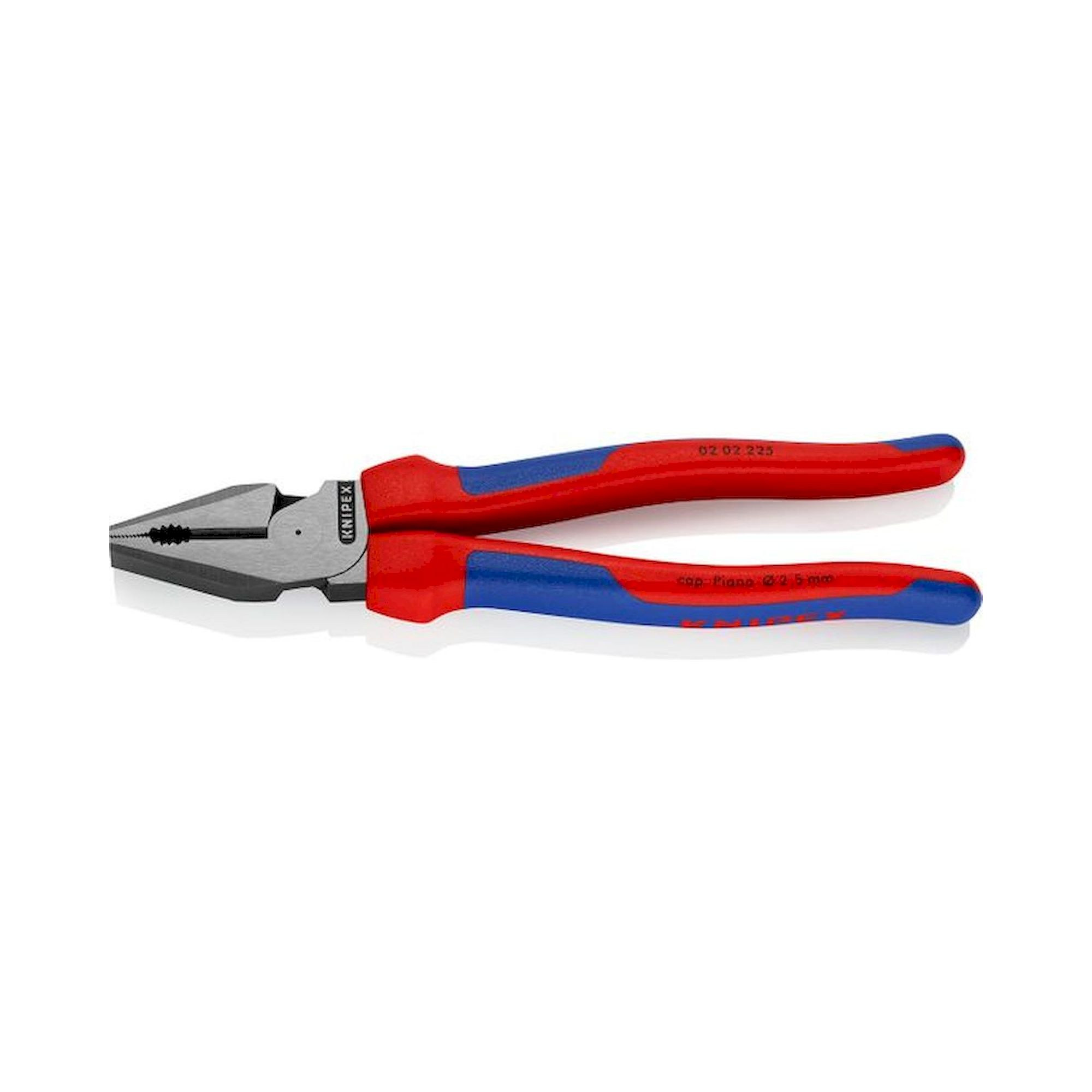 Knipex 02 02 225. Power combination pliers, black atramentized, 225 mm