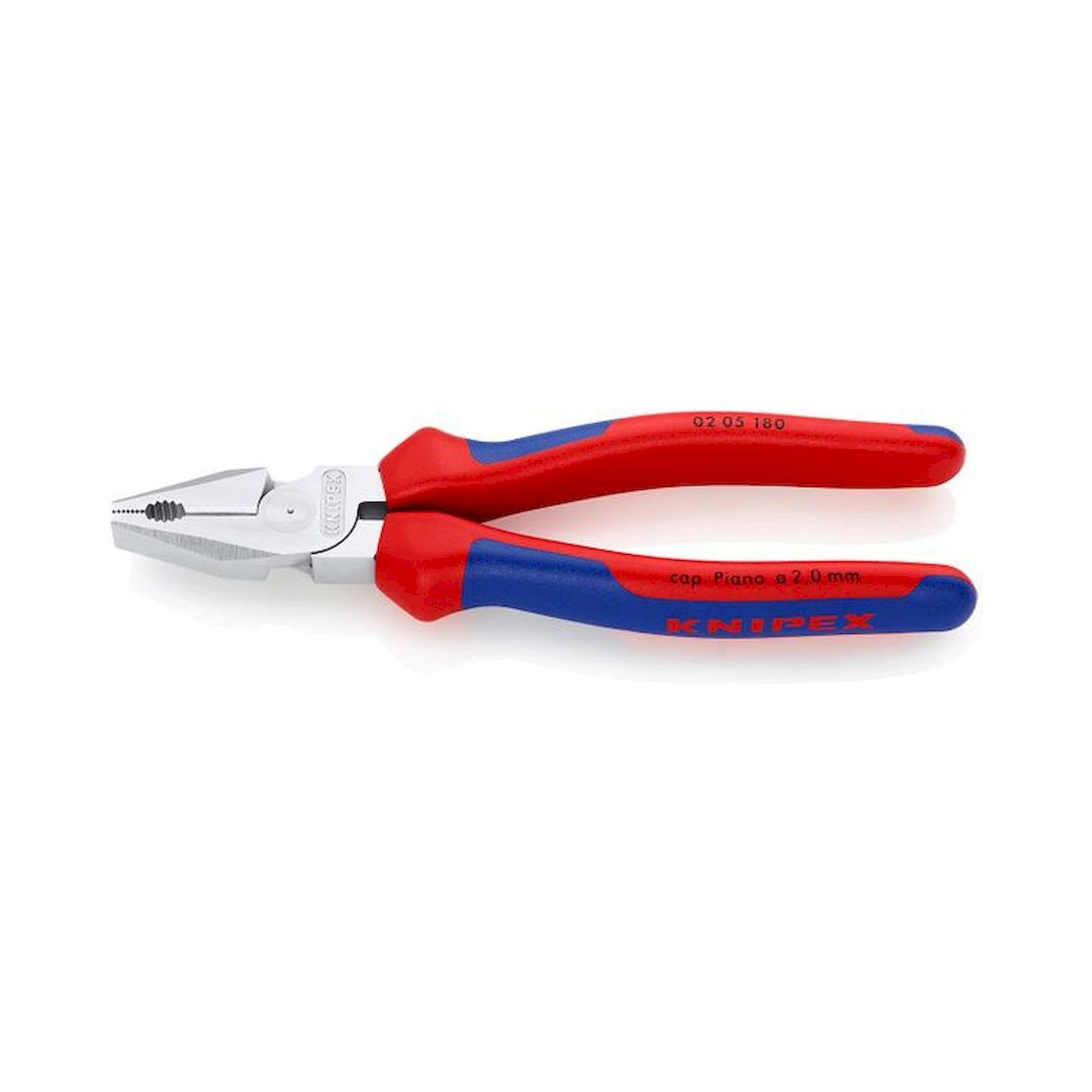 Knipex 02 05 180. Power combination pliers, chrome-plated, 180 mm
