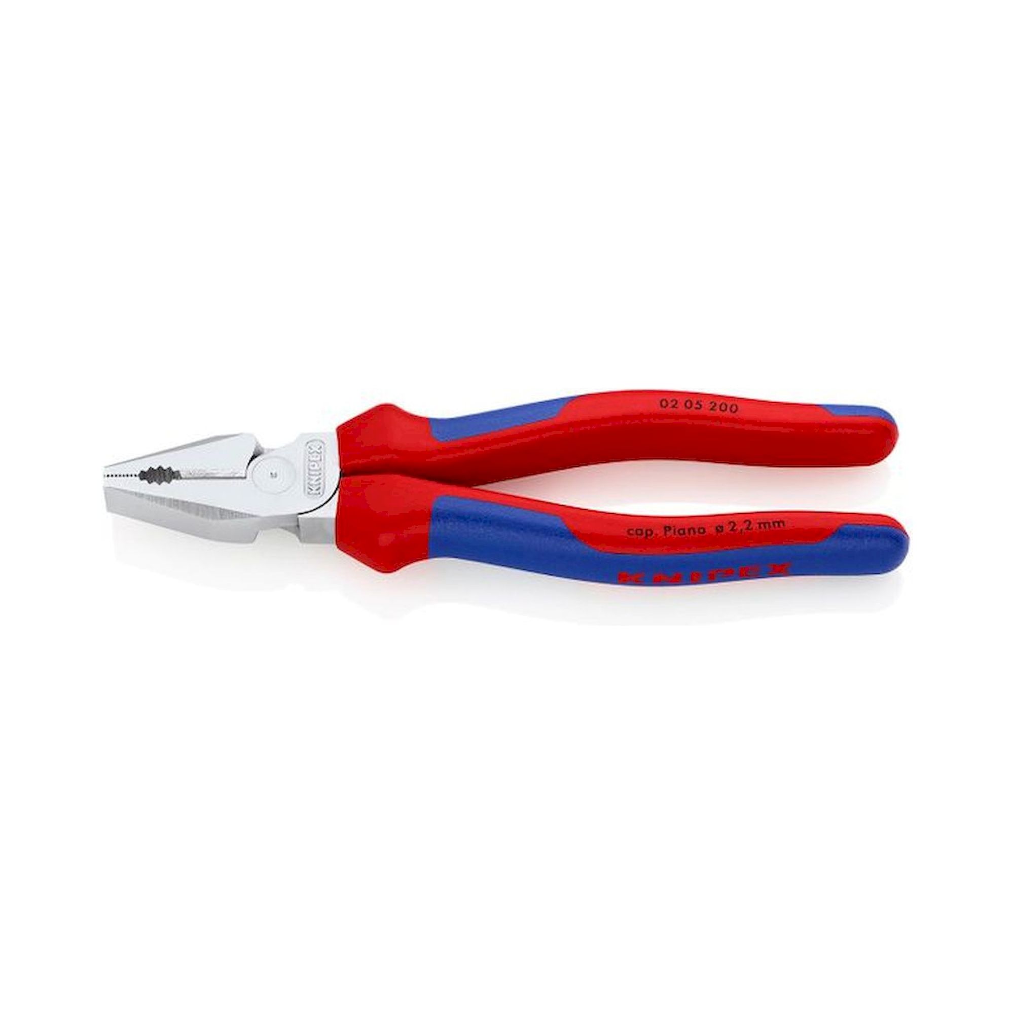 Knipex 02 05 200. Power combination pliers, chrome-plated, 200 mm