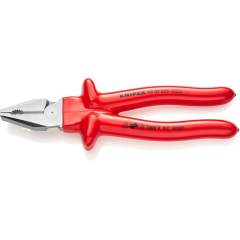 Knipex 02 07 225. Power combination pliers, chrome-plated, dip-insulated, 225 mm