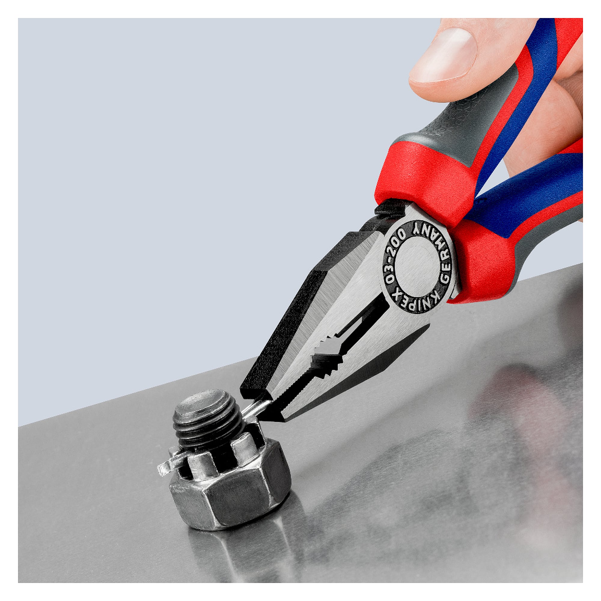Combination pliers with comfort handles, hard wire up to Ø 2.5 mm, 200 mm