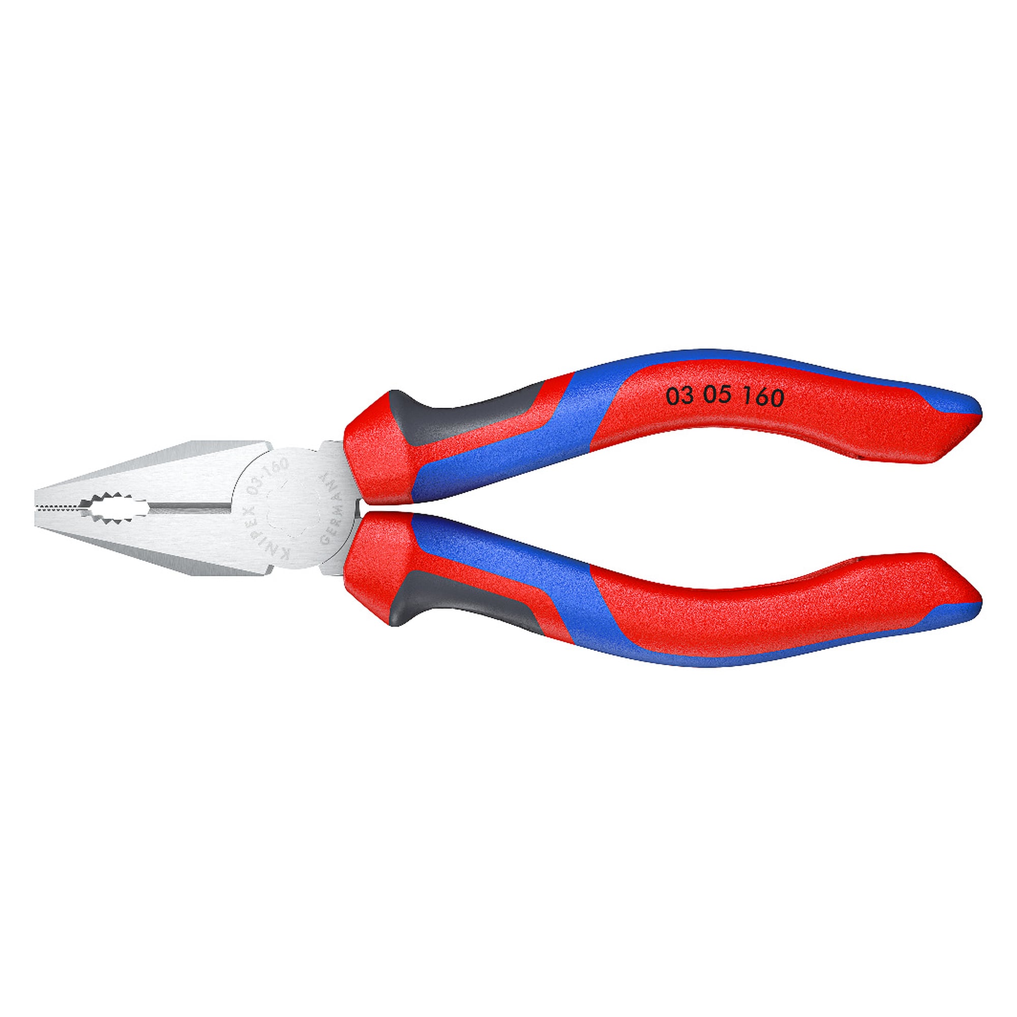 Kombizange verchromt mit Comfort-Griffen, Cu-Kabel bis 16,0 mm², 160 mm