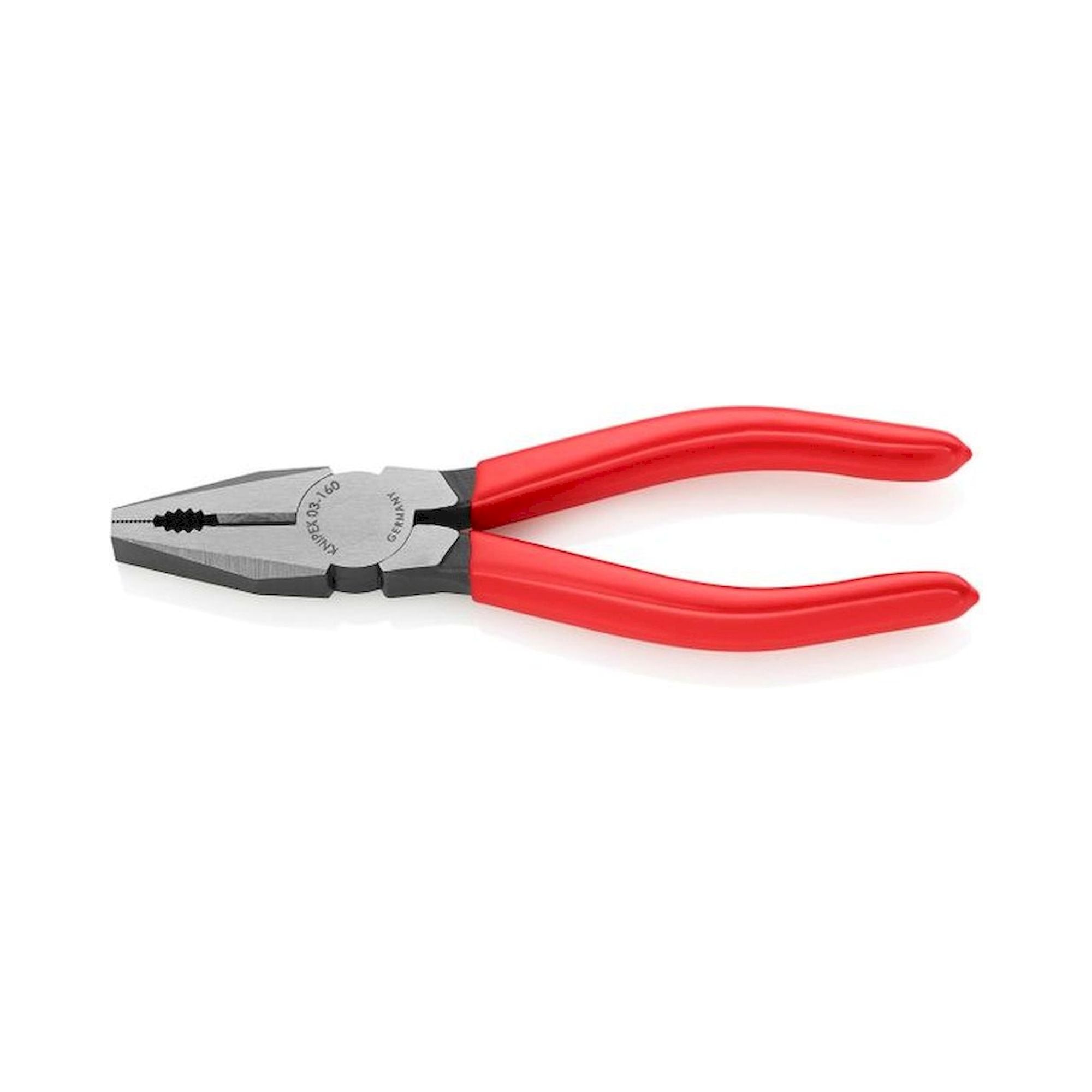 Knipex 03 01 160. Kombizange, schwarz atramentiert, 160 mm