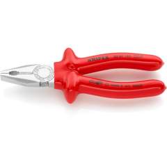 Knipex 03 07 180. Combination pliers, chrome-plated, dip-insulated, VDE-tested, 180 mm