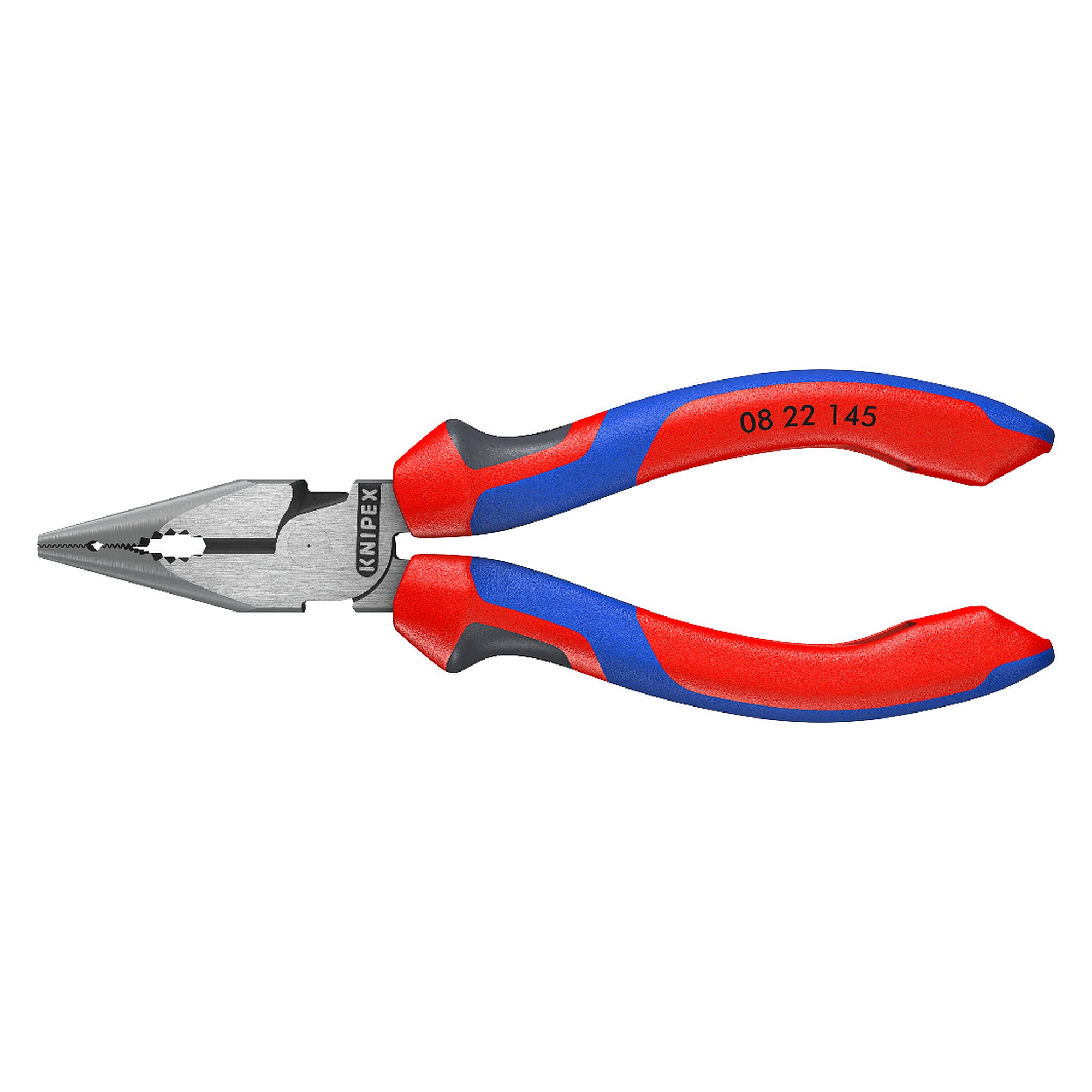 Needle-nose combination pliers with comfort handles and high leverage joint, 145 mm