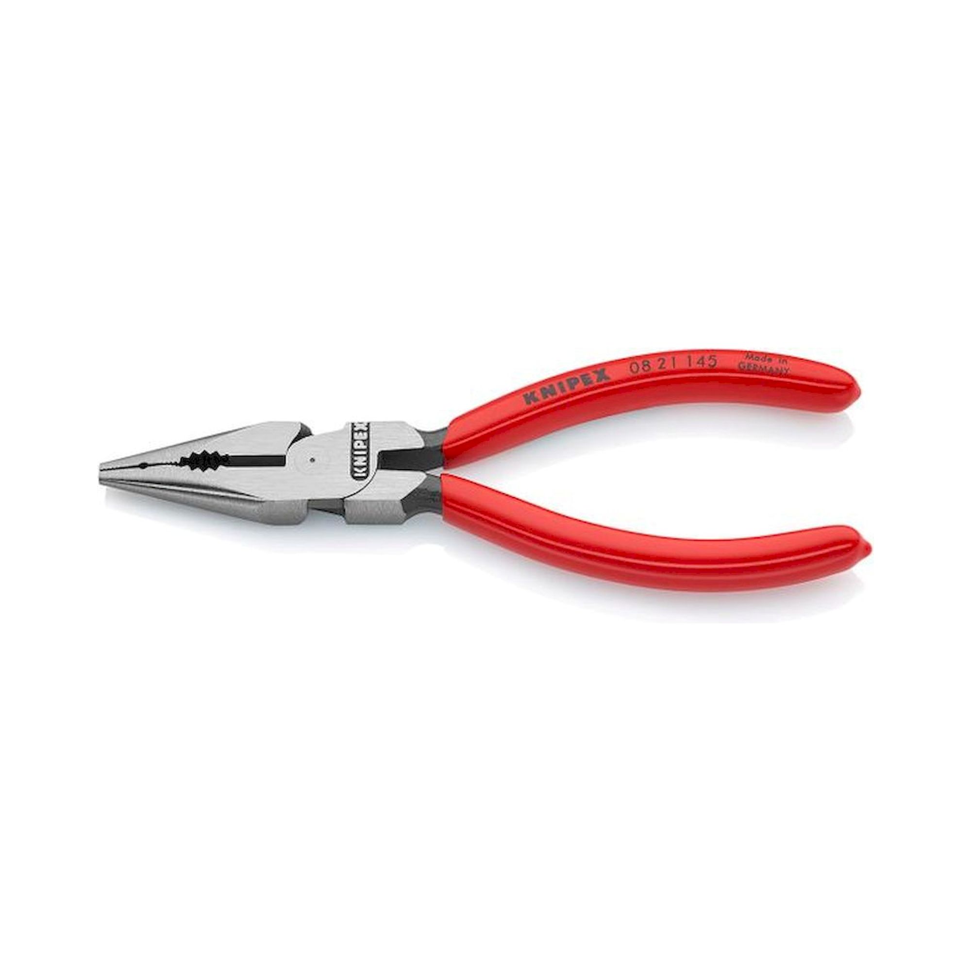 Knipex 08 21 145. Pointed Combination Pliers, black atramentised, plastic coated 145 mm