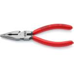 Knipex 08 21 145. Pointed Combination Pliers, black atramentised, plastic coated 145 mm