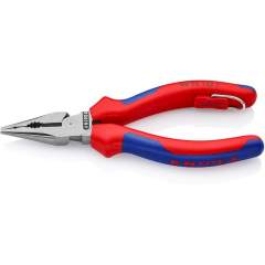 Knipex 08 22 145 T. Pointed combination pliers, black atramentized, with integrated fastening eyelet, 145 mm