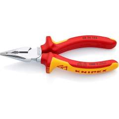 Knipex 08 26 145. Pointed combination pliers, chrome-plated, insulated, 145 mm