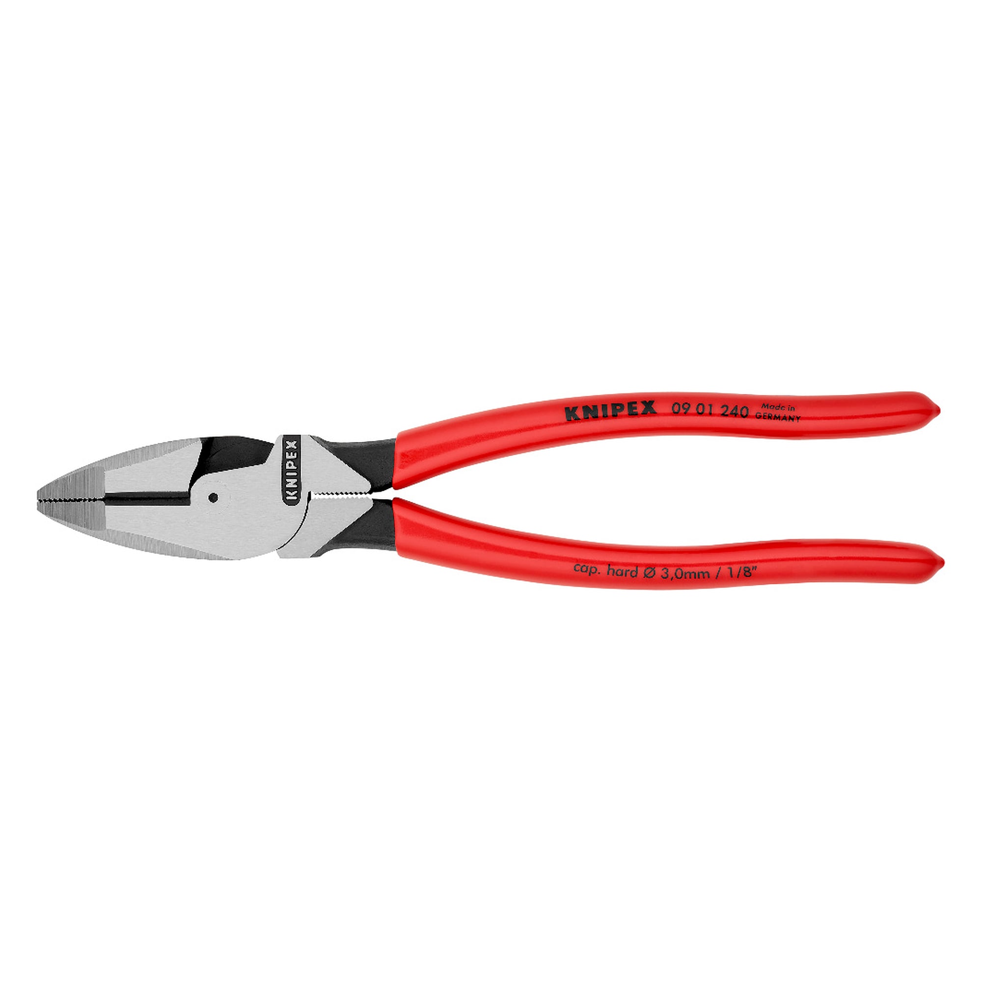 Lineman's pliers, American model, 50 % less cutting effort, 240 mm