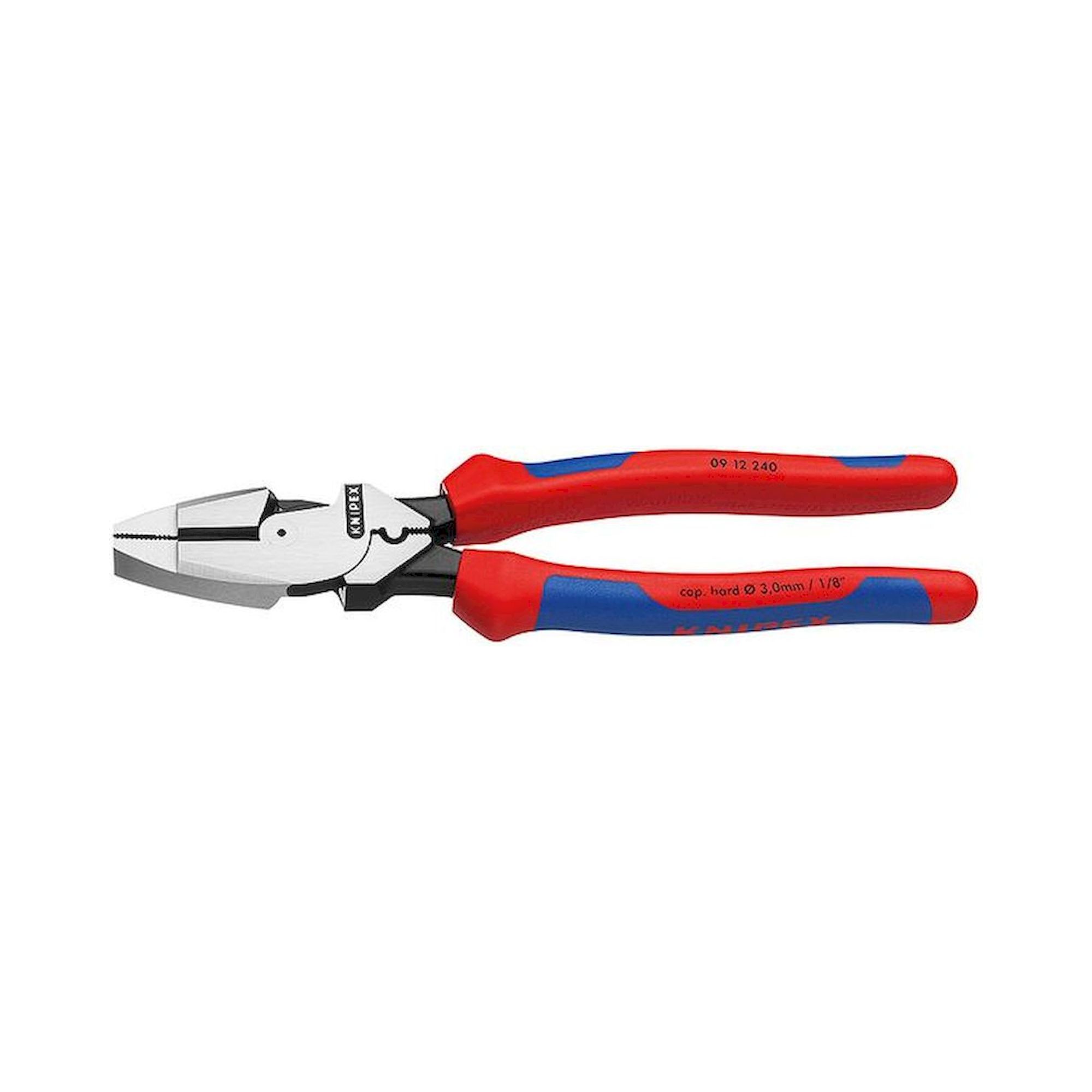Knipex 09 12 240. Kraft-Kombizange "Lineman's Pliers" amerikanisches Modell, schwarz atramentiert, 240 mm
