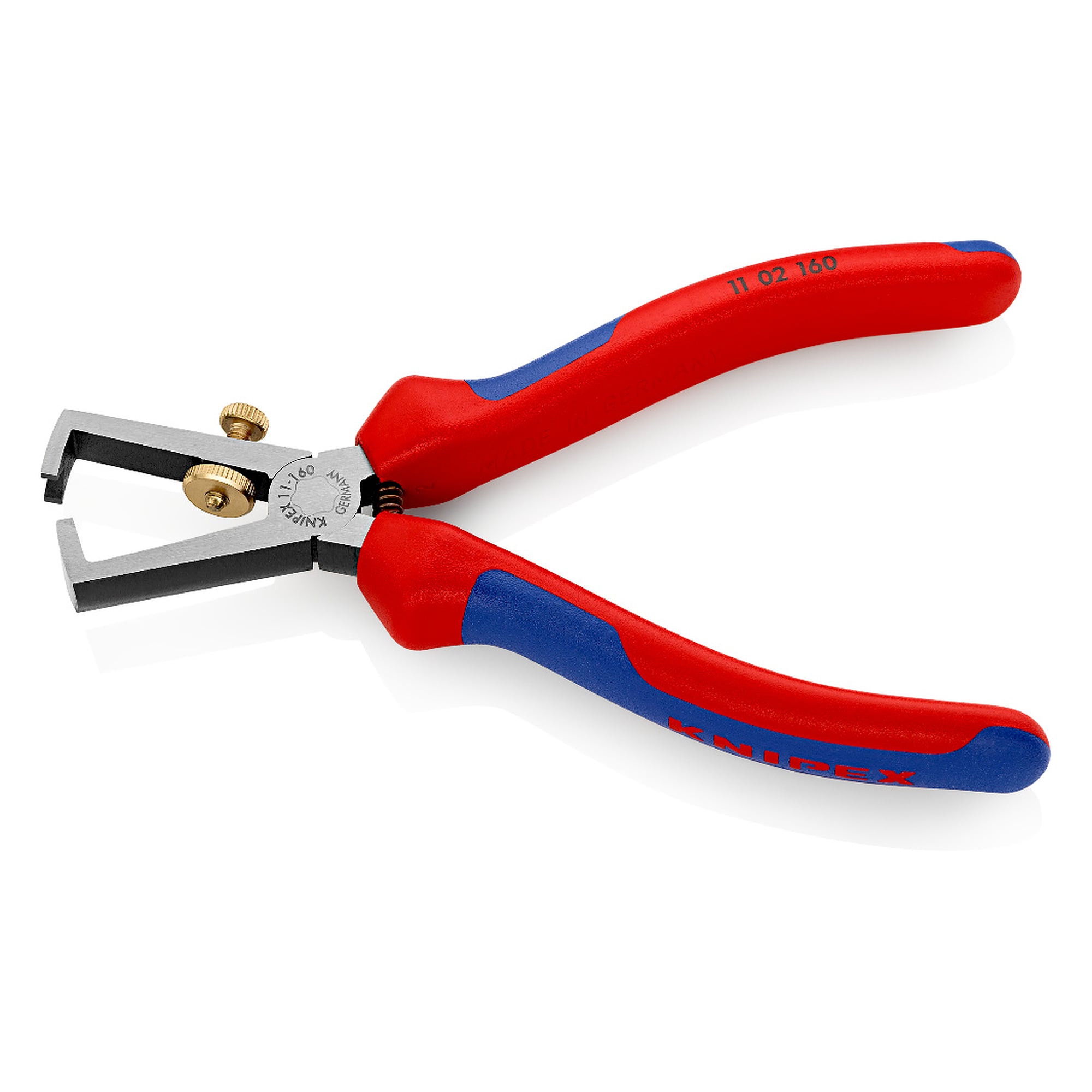 Universal insulation stripper with opening spring, up to 10 mm² and 5.0 mm dia., 160 mm
