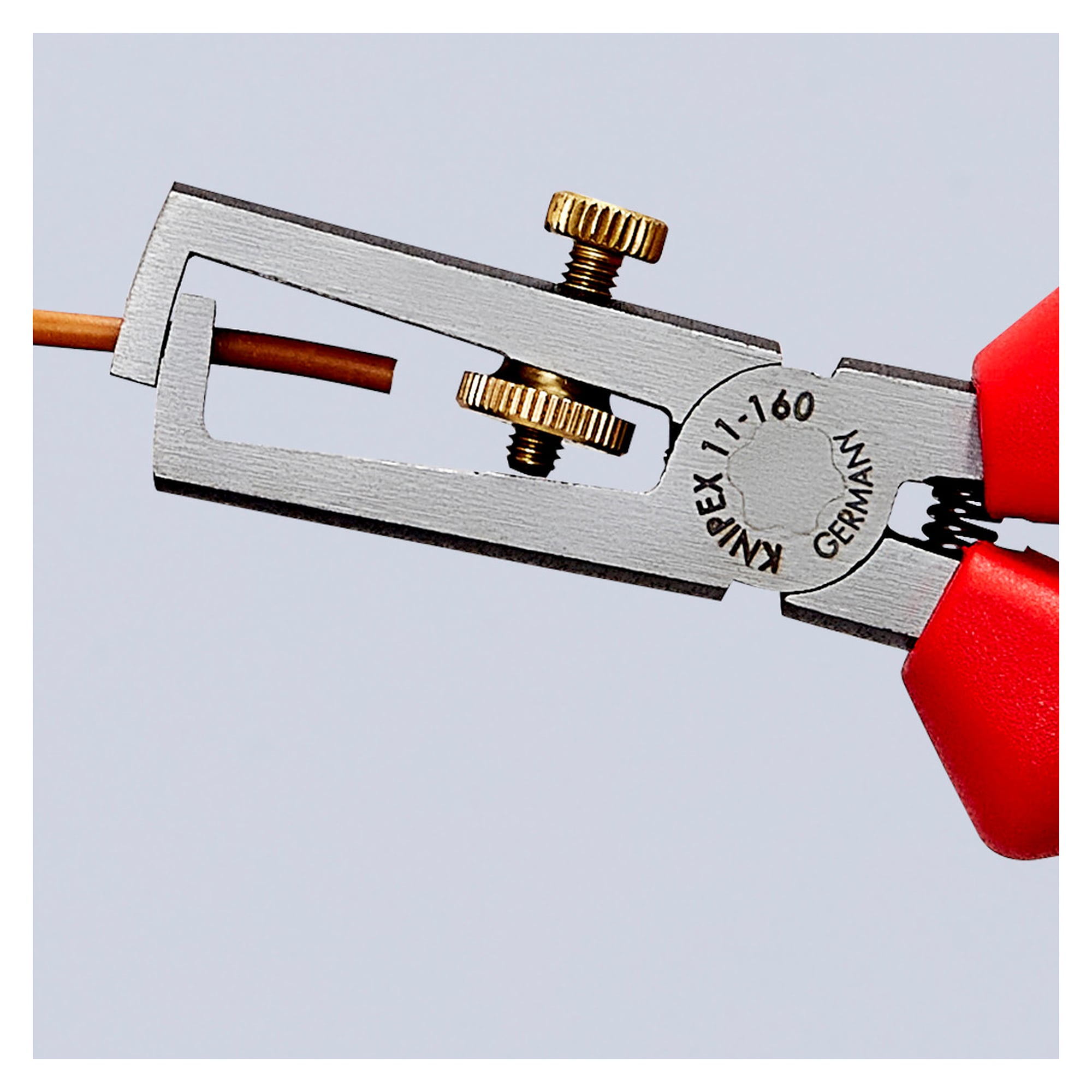 Universal insulation stripper with opening spring, up to 10 mm² and 5.0 mm dia., 160 mm