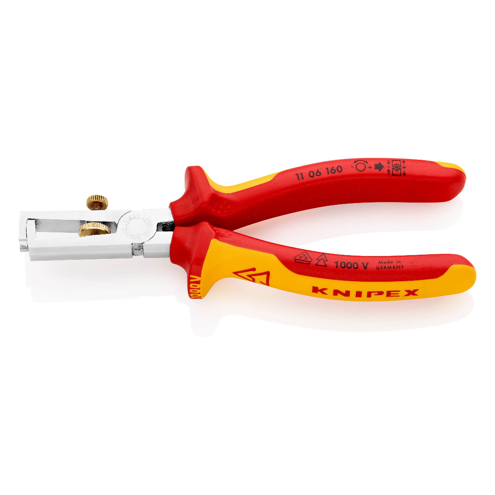 Insulation stripper VDE with opening spring for up to 10 mm², adjustable, 160 mm