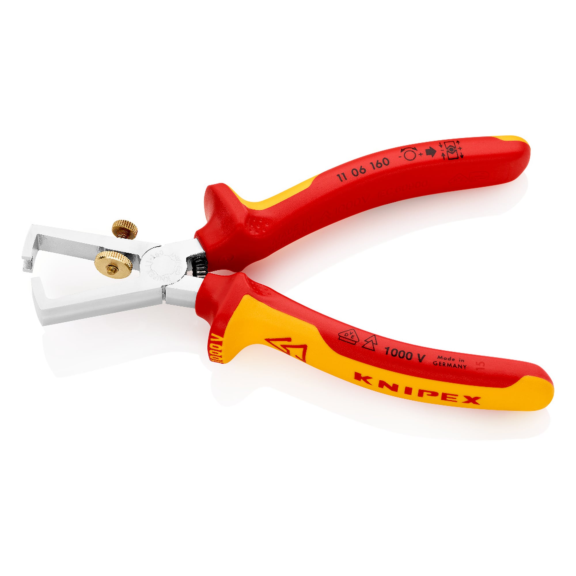 Insulation stripper VDE with opening spring for up to 10 mm², adjustable, 160 mm
