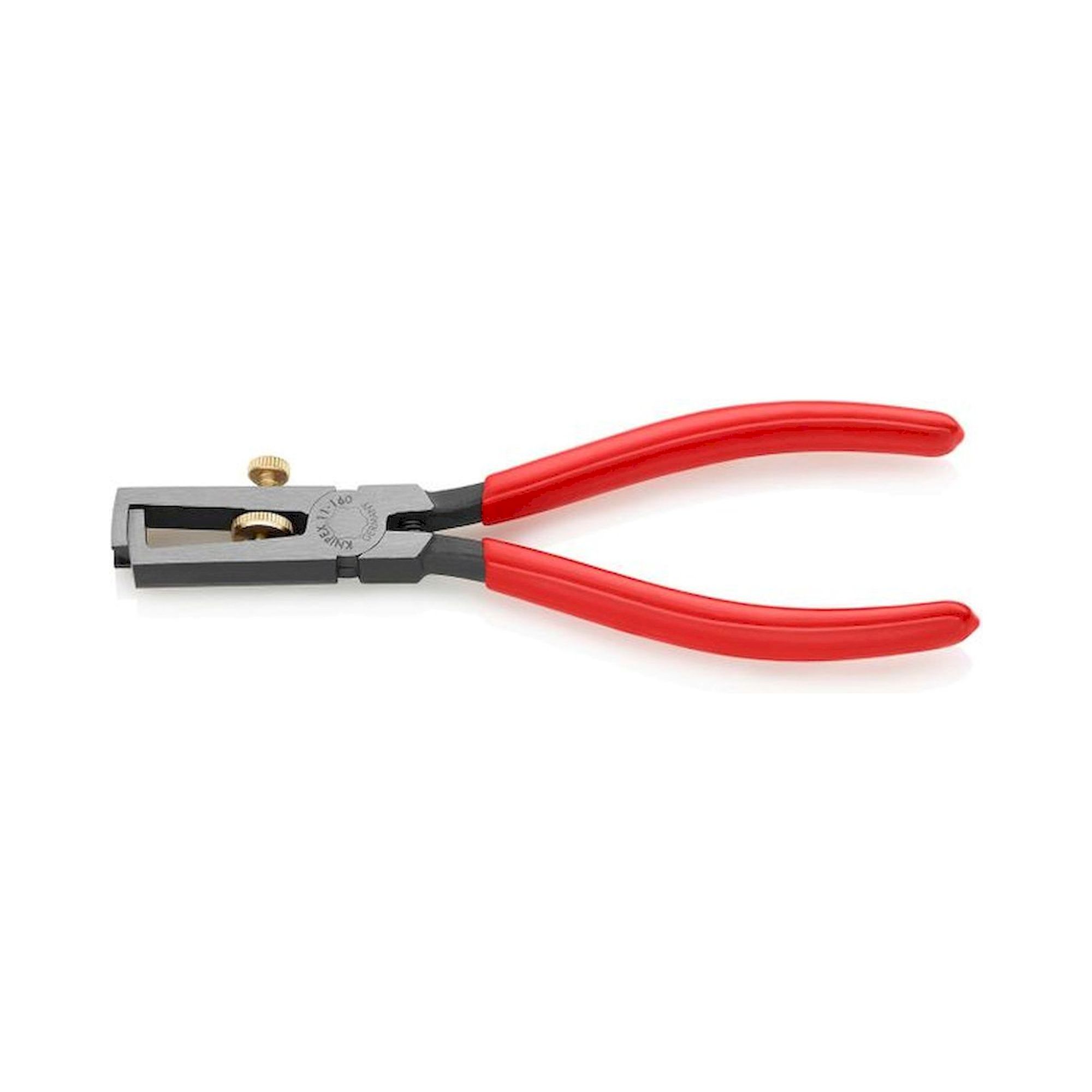 Knipex 11 01 160. Abisolierzange mit Öffnungsfeder, universal, schwarz atramentiert, 160 mm
