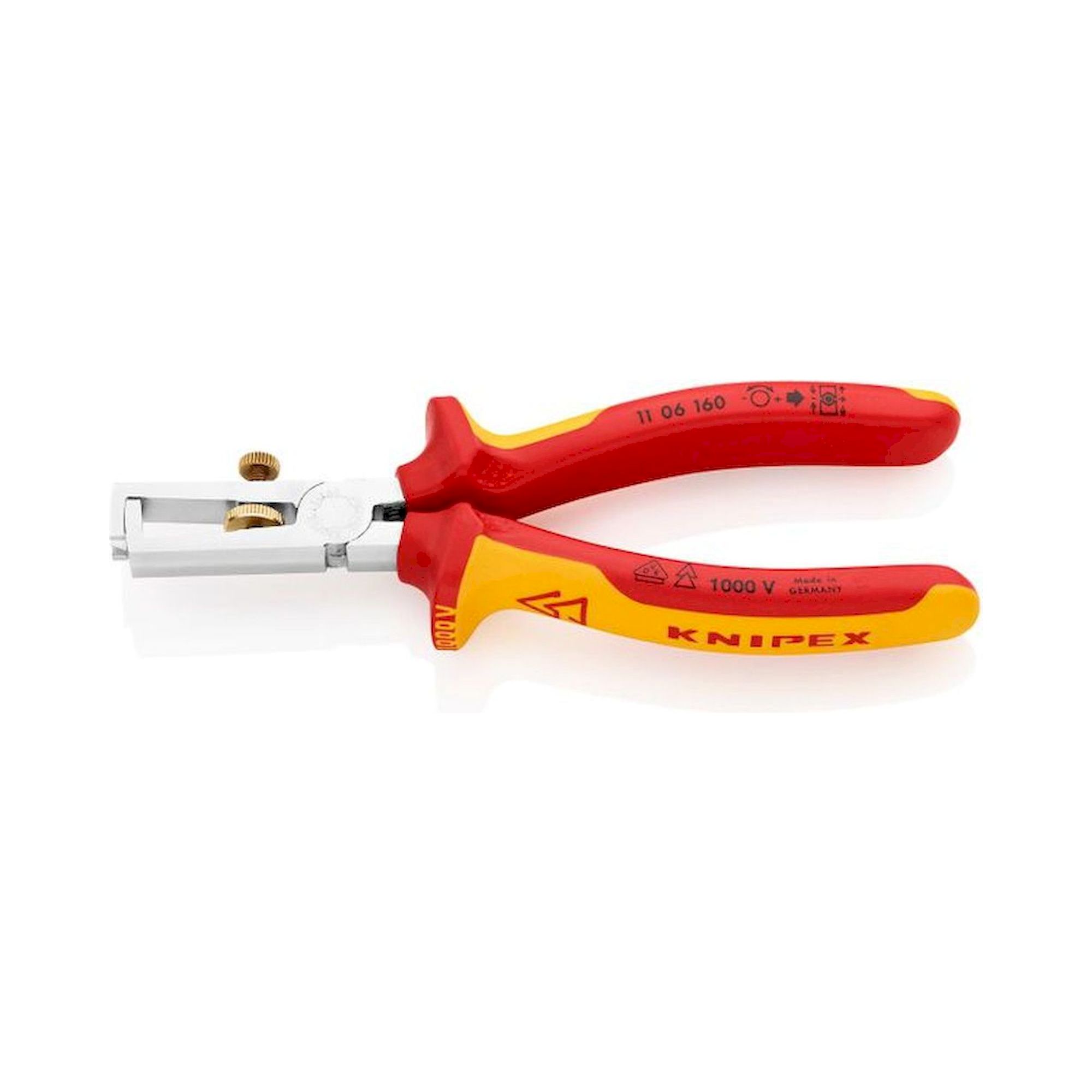 Knipex 11 06 160. Pince à dénuder avec ressort d’ouverture, chromée