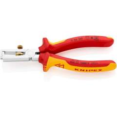 Knipex 11 06 160. Stripping pliers with opening spring, chrome-plated, insulated, 160 mm