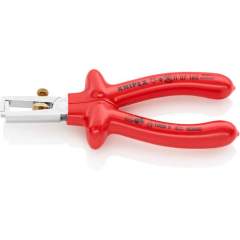 Knipex 11 07 160. wire  stripper with opening spring, universal, chrome-plated, dip-insulated, 160 mm