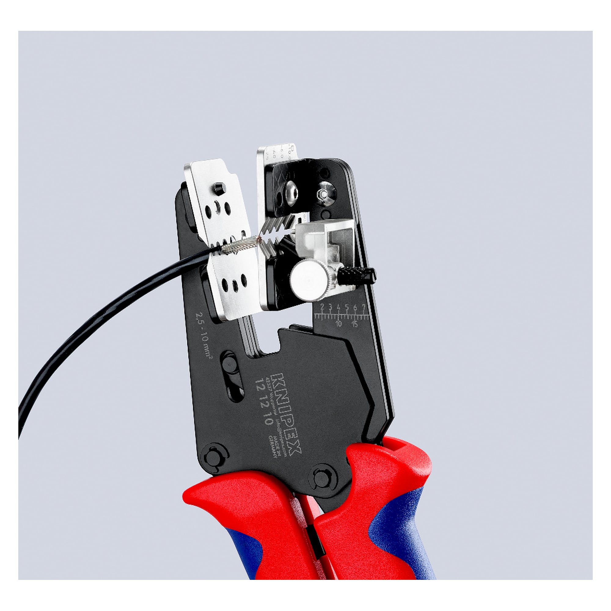 Pince à dénuder de précision à couteaux de forme pour câble FEP 2,5 à 10 mm², 195 mm