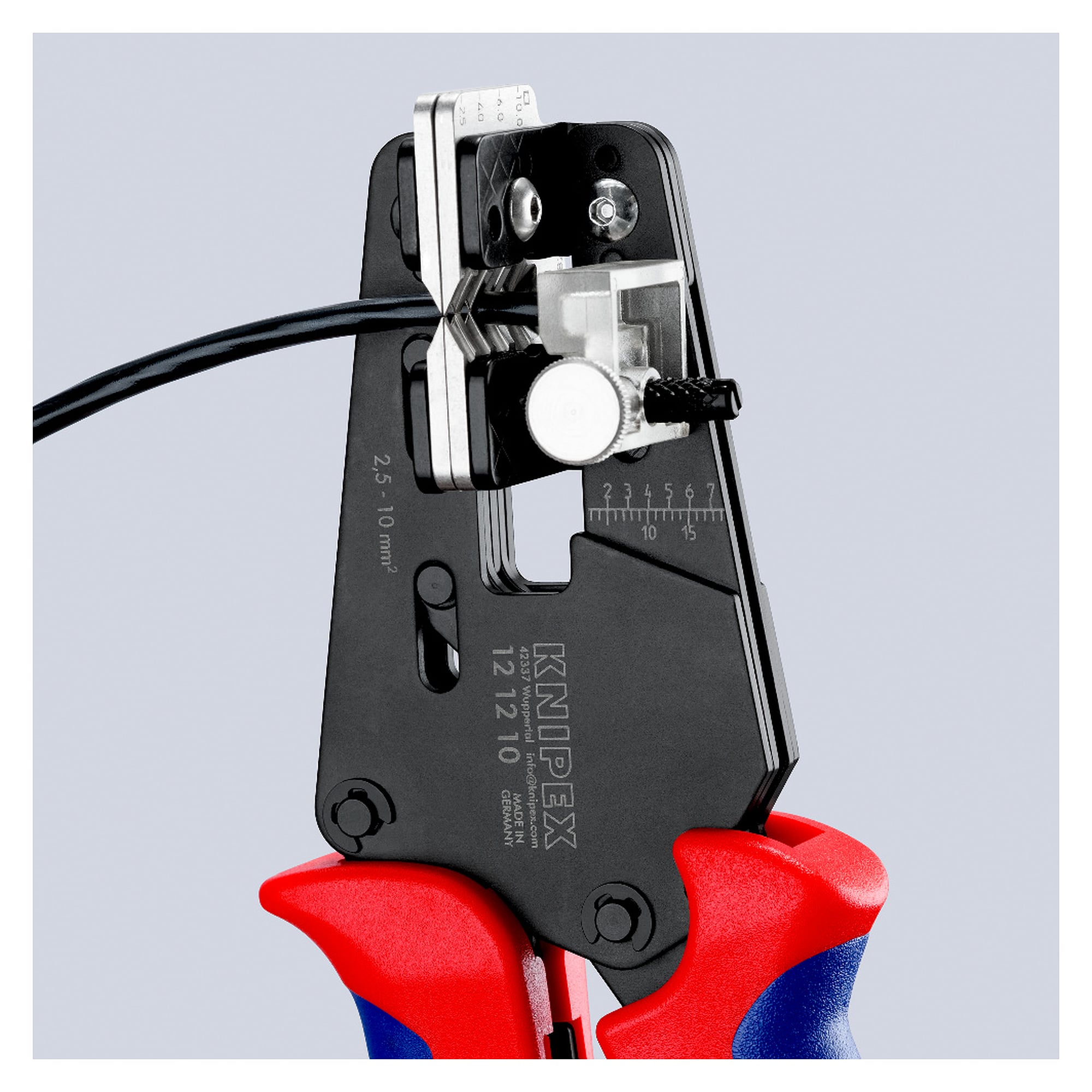 Pince à dénuder de précision à couteaux de forme pour câble FEP 2,5 à 10 mm², 195 mm