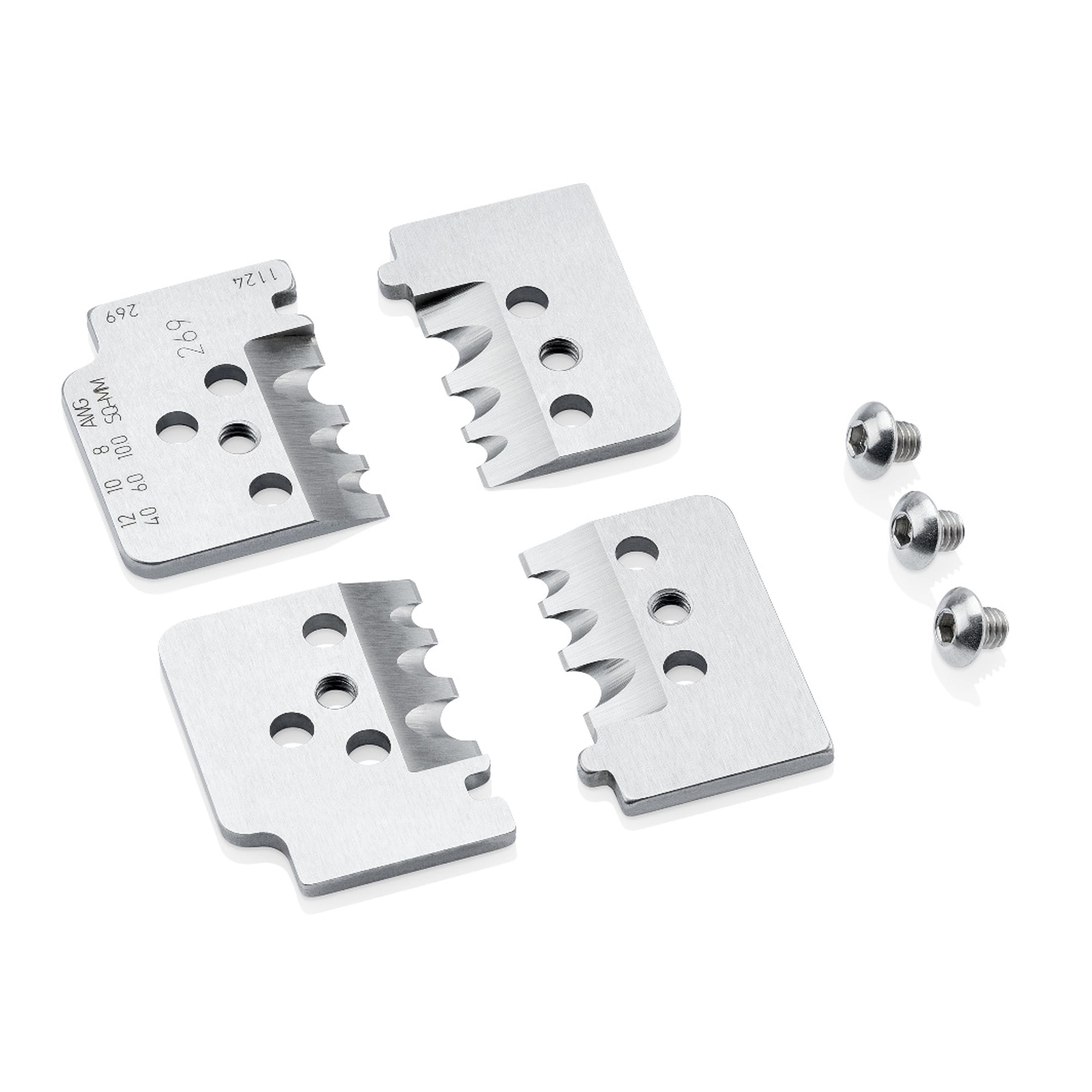 Set of spare blades for precision insulation stripper 12 12 12, shaped blades 25 mm, 25 mm