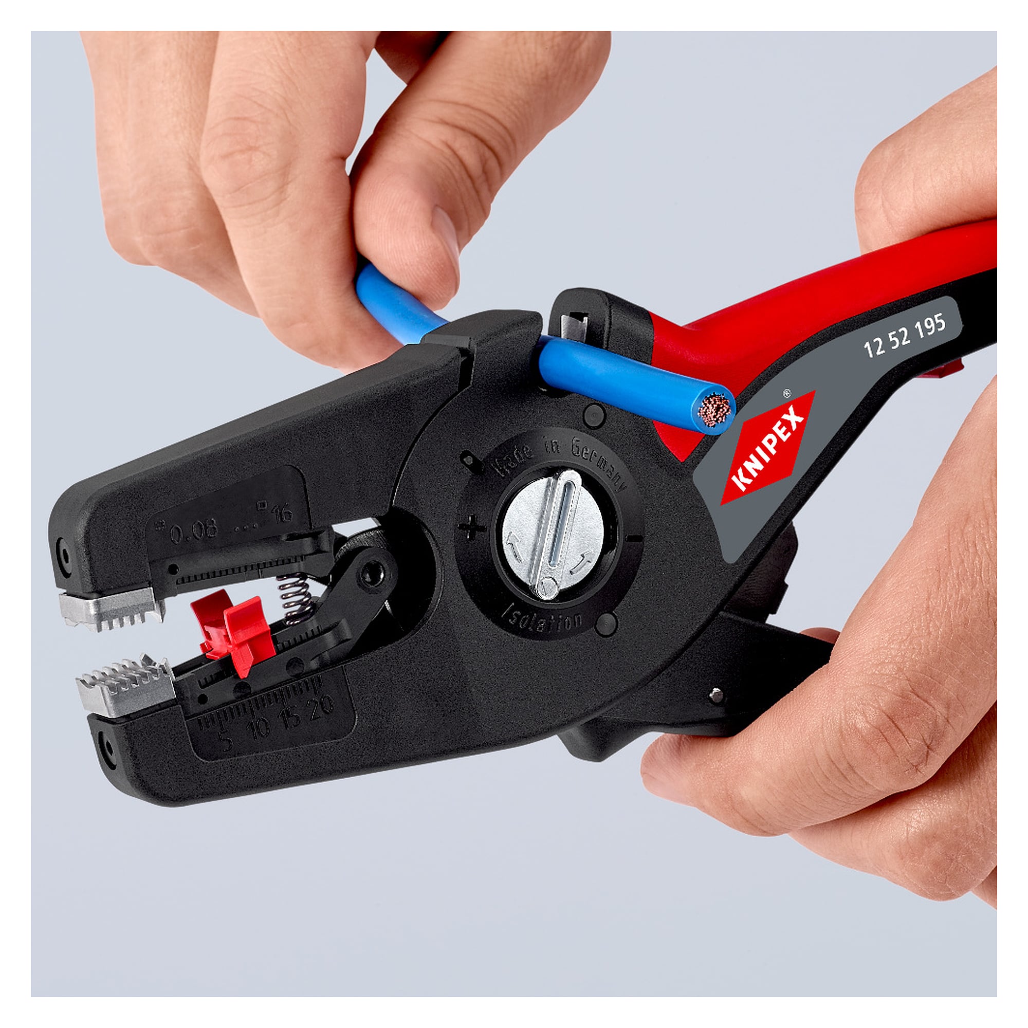 Pince à dénuder automatique PreciStrip16, 0,08 à 16 mm², avec coupe-câble et butée de longueur